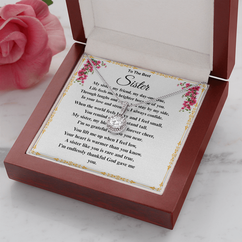 To The Best Sister - Dazzling Diamond Cut Necklace ShineOn Fulfillment