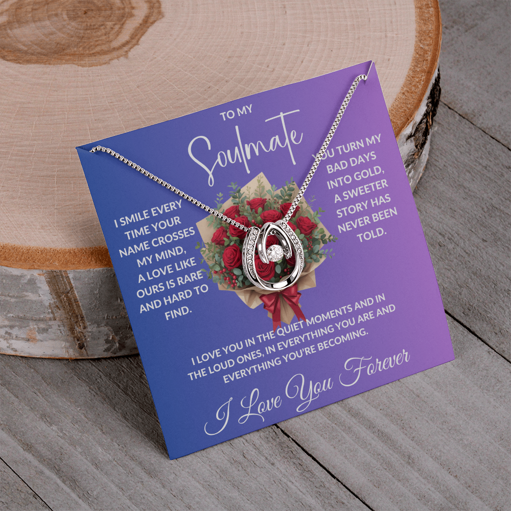 To My Soulmate - Crystal Diamond Cut Necklace ShineOn Fulfillment