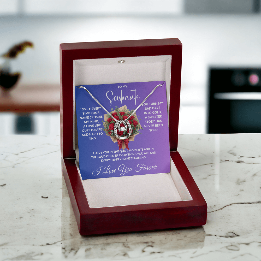 To My Soulmate - Crystal Diamond Cut Necklace ShineOn Fulfillment