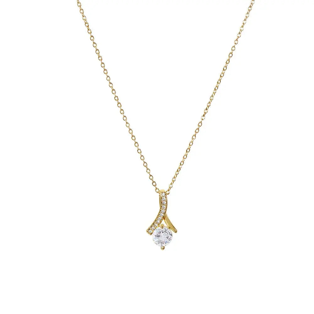"My Soulmate"- Ribbon Shaped Diamond Cut Necklace ShineOn Fulfillment