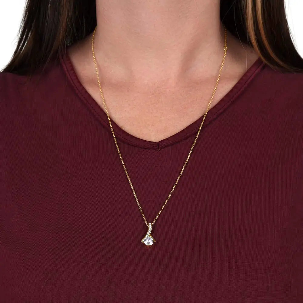 "My Soulmate"- Ribbon Shaped Diamond Cut Necklace ShineOn Fulfillment