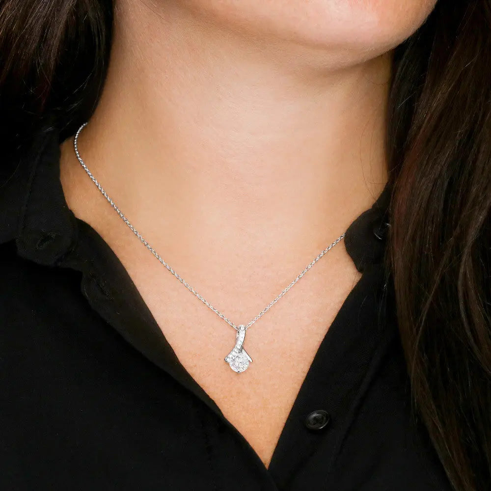 "My Soulmate"- Ribbon Shaped Diamond Cut Necklace ShineOn Fulfillment