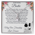 To My Best Friend - Ribbon Shaped Diamond Cut Necklace ShineOn Fulfillment