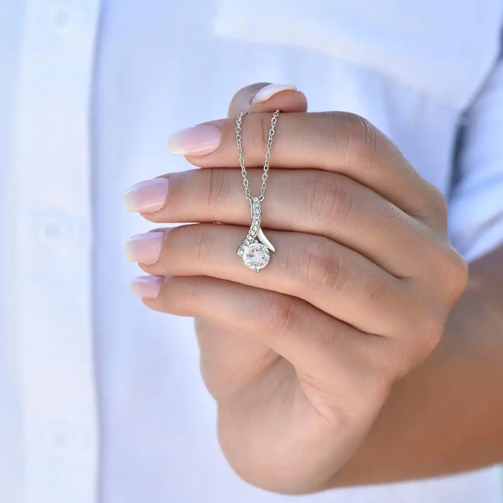 "My Soulmate"- Ribbon Shaped Diamond Cut Necklace ShineOn Fulfillment