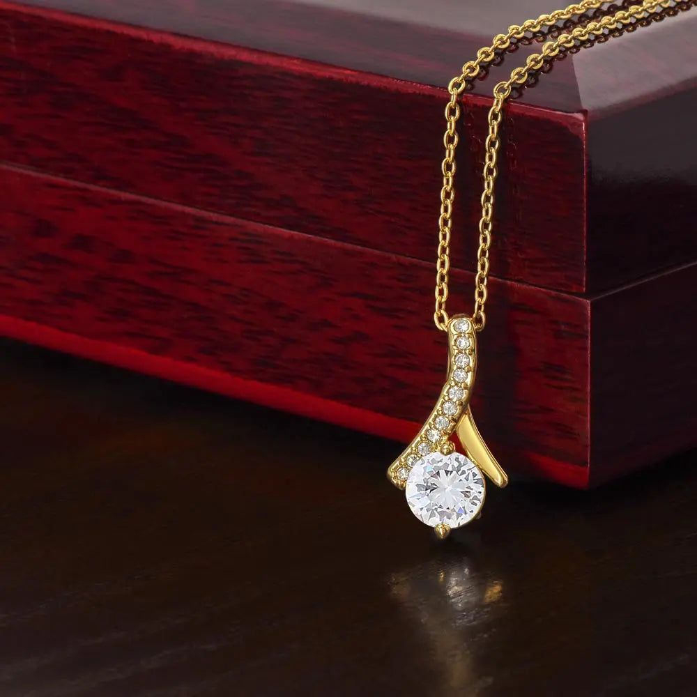 "My Soulmate"- Ribbon Shaped Diamond Cut Necklace ShineOn Fulfillment