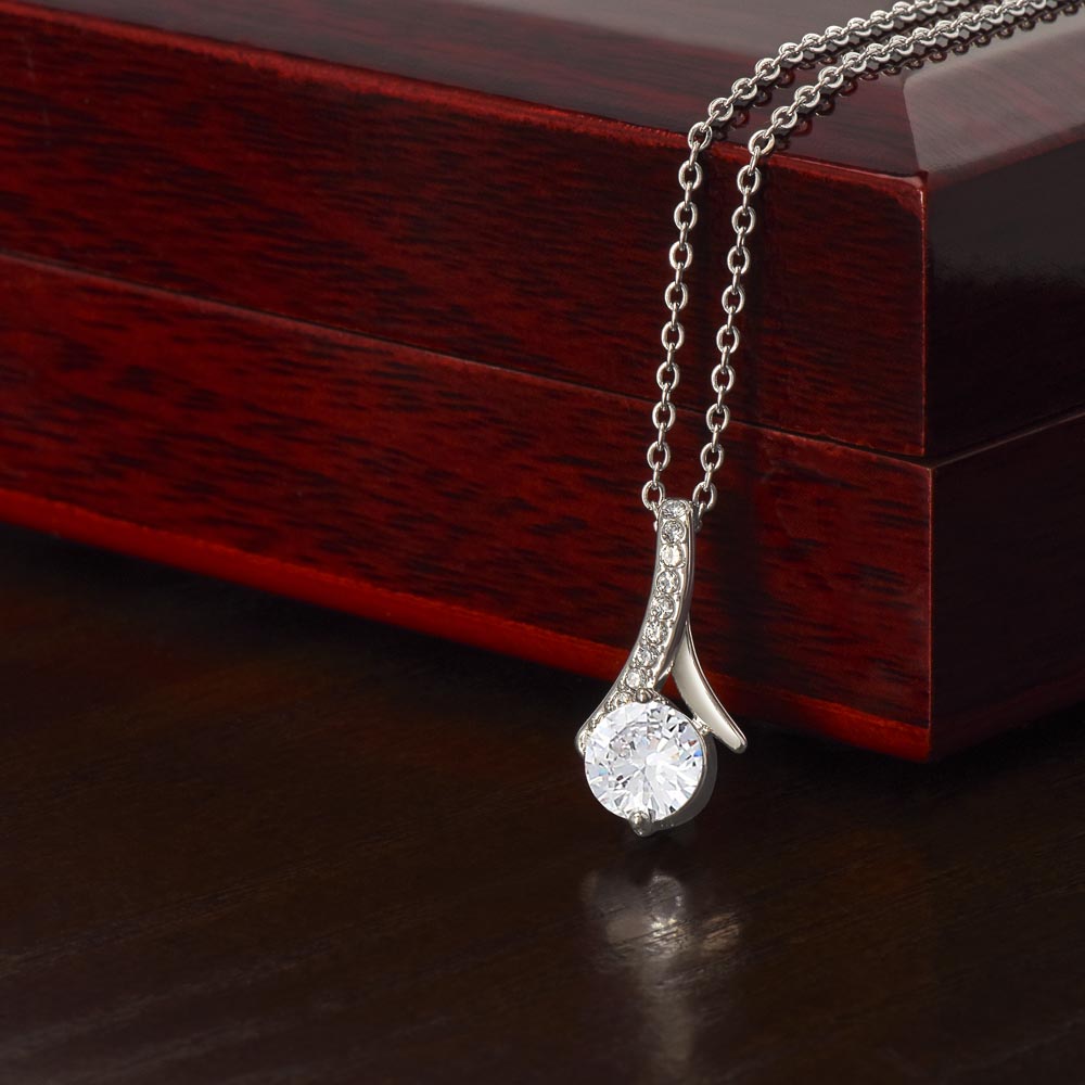 To My Best Friend - Ribbon Shaped Diamond Cut Necklace ShineOn Fulfillment