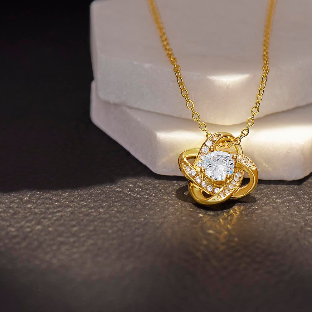 "To May Soulmate" Diamond Cut Love Knot Necklace ShineOn Fulfillment