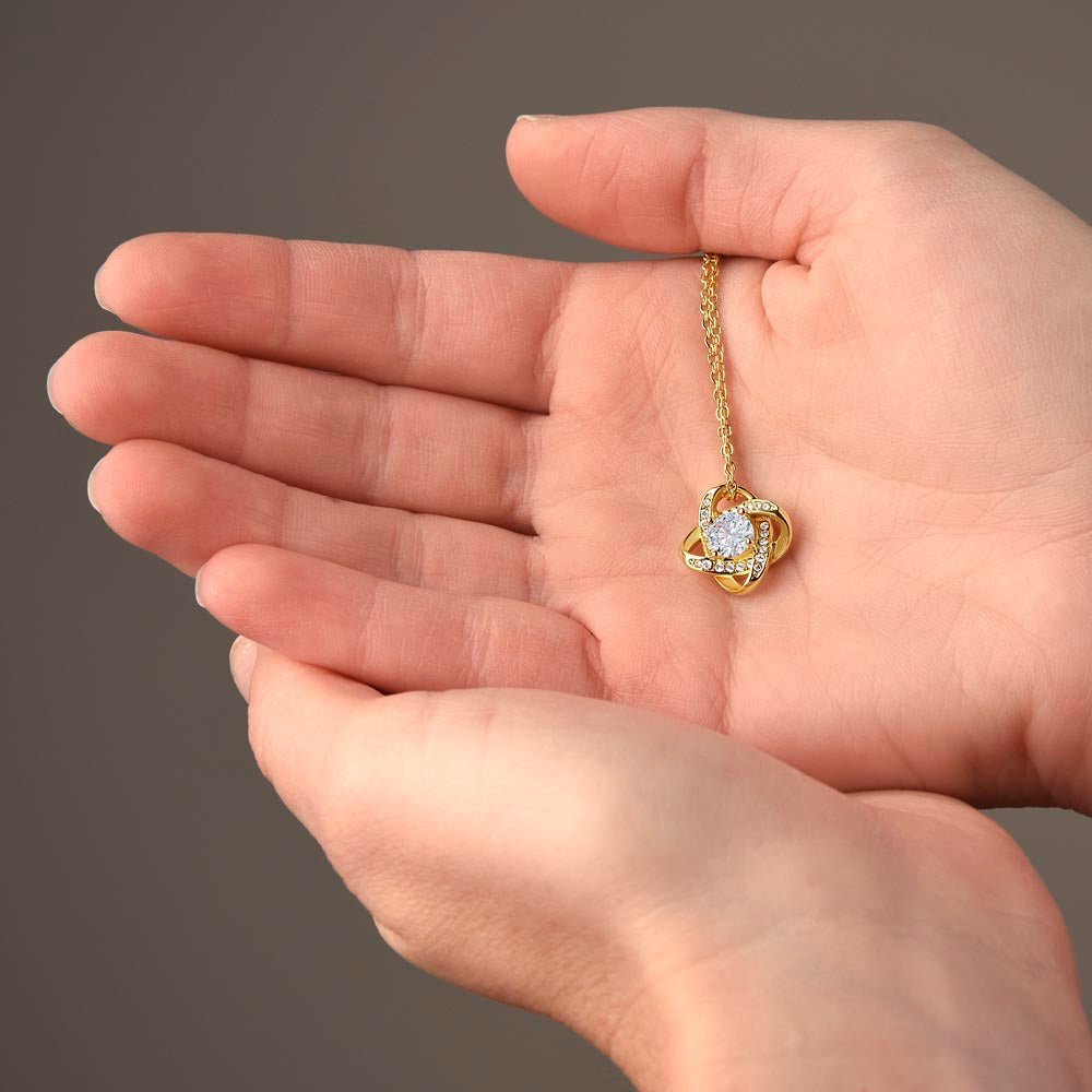 "To May Soulmate" Diamond Cut Love Knot Necklace ShineOn Fulfillment