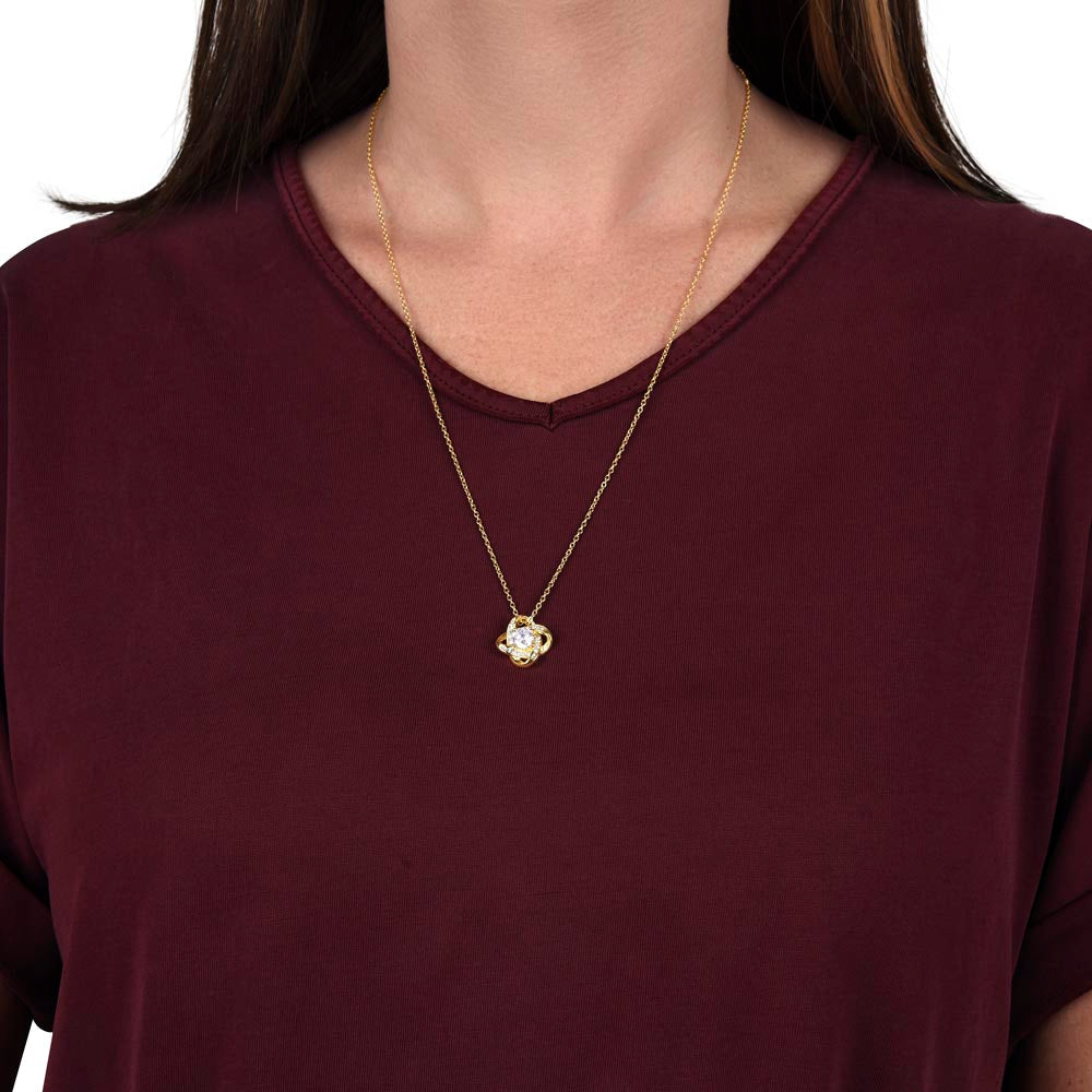 "To May Soulmate" Diamond Cut Love Knot Necklace ShineOn Fulfillment