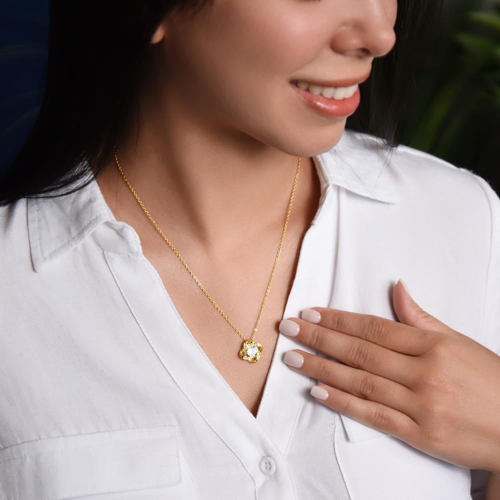 "To May Soulmate" Diamond Cut Love Knot Necklace ShineOn Fulfillment