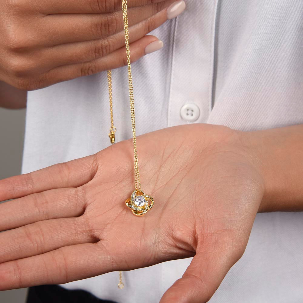 "To May Soulmate" Diamond Cut Love Knot Necklace ShineOn Fulfillment