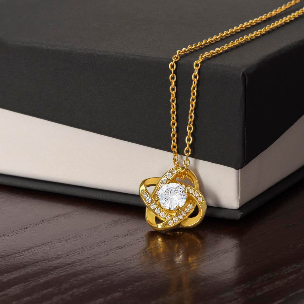 "To May Soulmate" Diamond Cut Love Knot Necklace ShineOn Fulfillment