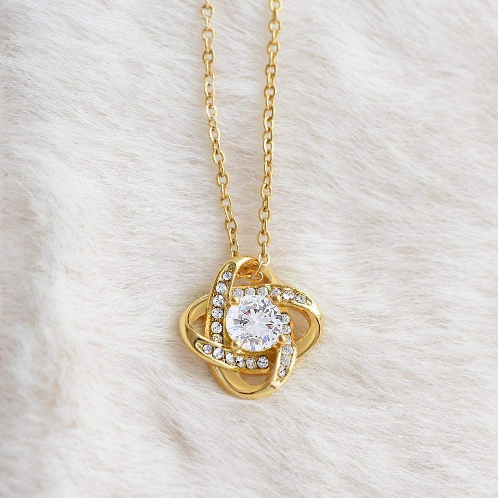 "To May Soulmate" Diamond Cut Love Knot Necklace ShineOn Fulfillment