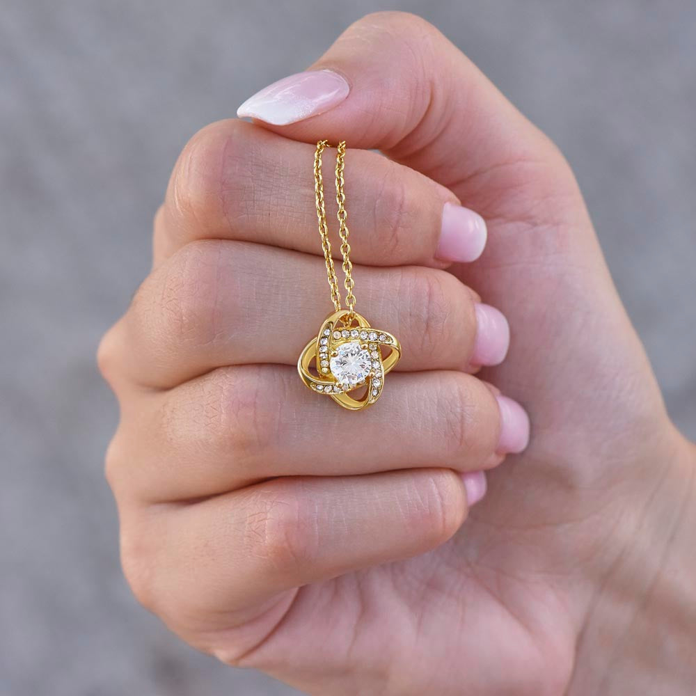 "To May Soulmate" Diamond Cut Love Knot Necklace ShineOn Fulfillment