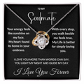 "To May Soulmate" Diamond Cut Love Knot Necklace ShineOn Fulfillment
