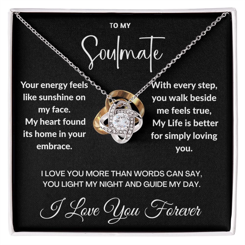 "To May Soulmate" Diamond Cut Love Knot Necklace ShineOn Fulfillment