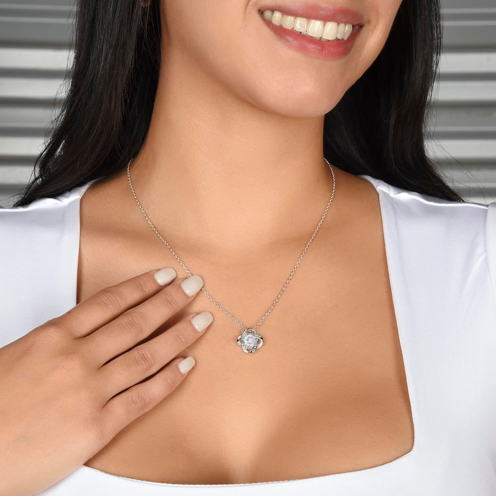 "To May Soulmate" Diamond Cut Love Knot Necklace ShineOn Fulfillment