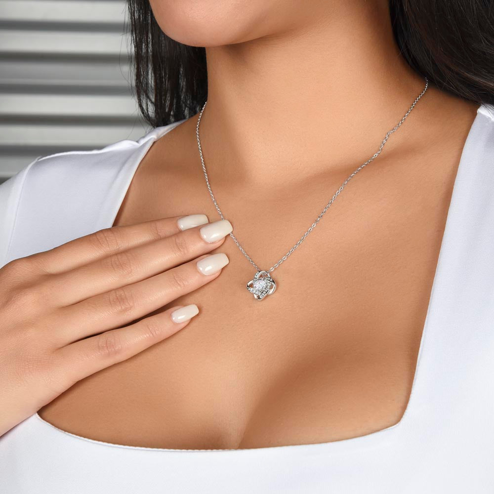 "To May Soulmate" Diamond Cut Love Knot Necklace ShineOn Fulfillment