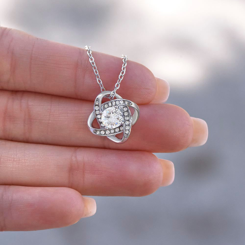 "To May Soulmate" Diamond Cut Love Knot Necklace ShineOn Fulfillment