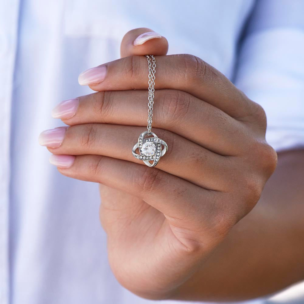 "To May Soulmate" Diamond Cut Love Knot Necklace ShineOn Fulfillment