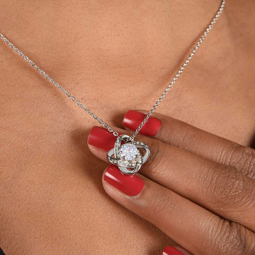 "To May Soulmate" Diamond Cut Love Knot Necklace ShineOn Fulfillment