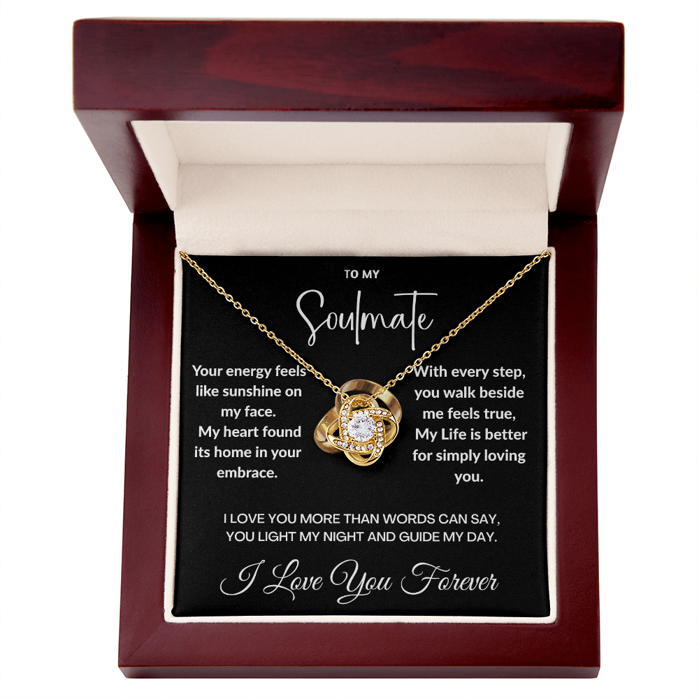 "To May Soulmate" Diamond Cut Love Knot Necklace ShineOn Fulfillment