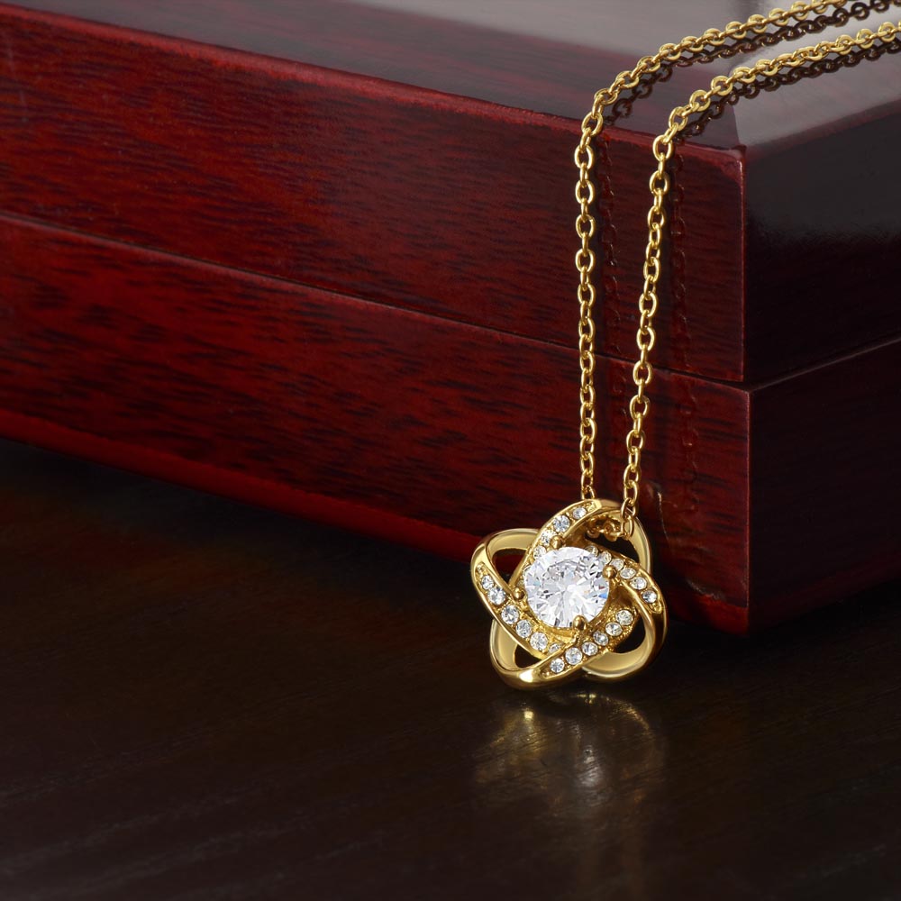 "To May Soulmate" Diamond Cut Love Knot Necklace ShineOn Fulfillment