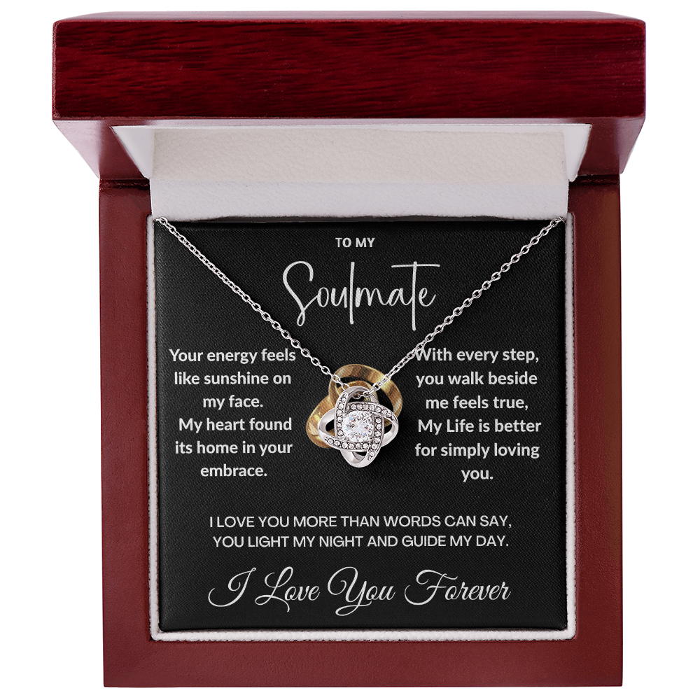 "To May Soulmate" Diamond Cut Love Knot Necklace ShineOn Fulfillment