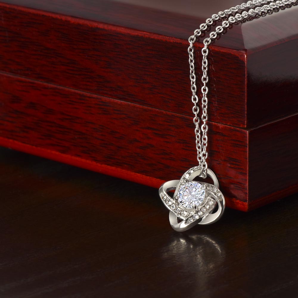 "To May Soulmate" Diamond Cut Love Knot Necklace ShineOn Fulfillment