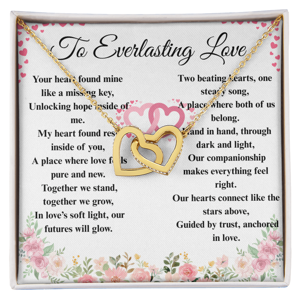 "To Everlasting Love" - Custom Crafted Connected Hearts Necklace ShineOn Fulfillment