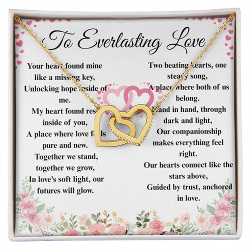 "To Everlasting Love" - Custom Crafted Connected Hearts Necklace ShineOn Fulfillment