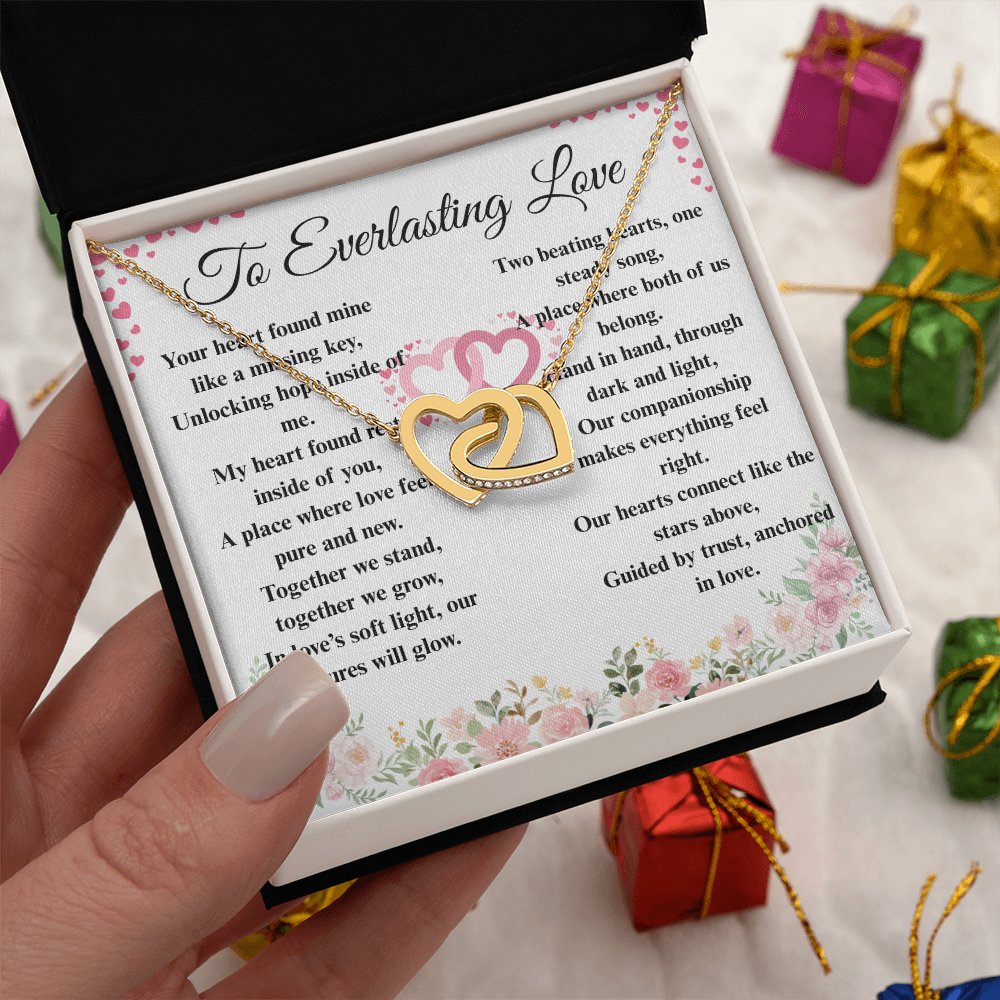 "To Everlasting Love" - Custom Crafted Connected Hearts Necklace ShineOn Fulfillment