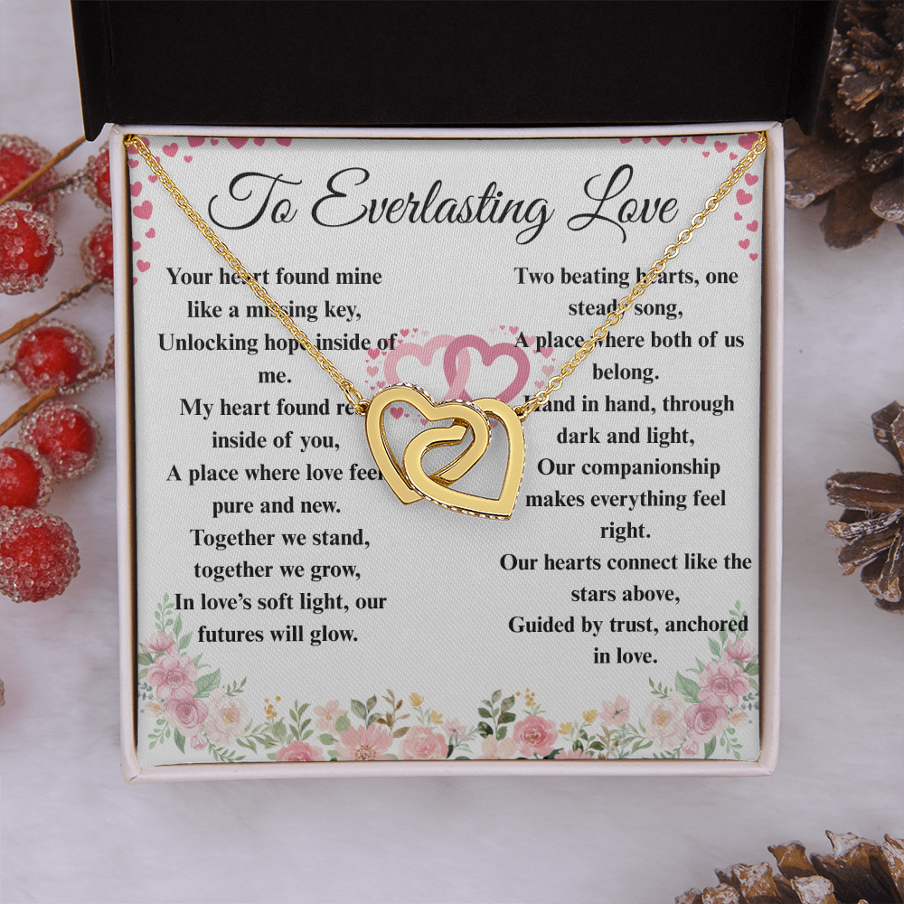 "To Everlasting Love" - Custom Crafted Connected Hearts Necklace ShineOn Fulfillment