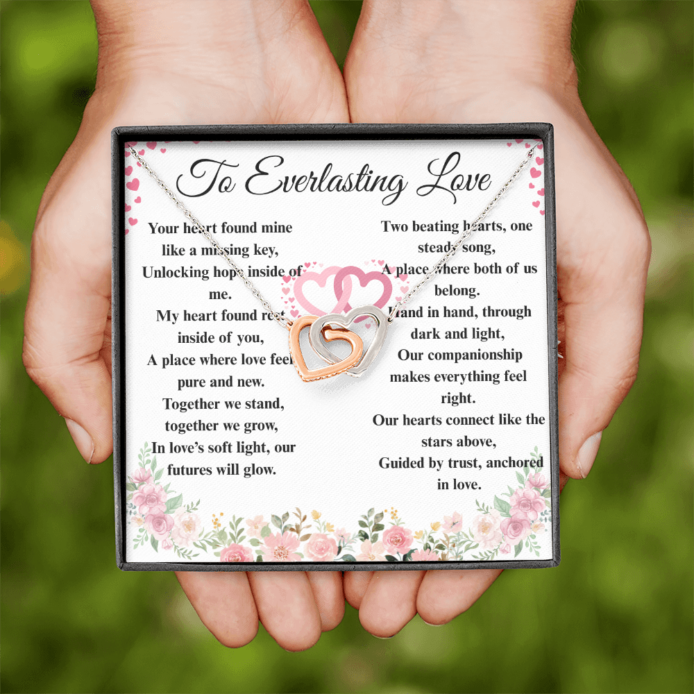 "To Everlasting Love" - Custom Crafted Connected Hearts Necklace ShineOn Fulfillment