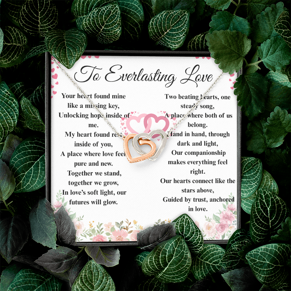 "To Everlasting Love" - Custom Crafted Connected Hearts Necklace ShineOn Fulfillment