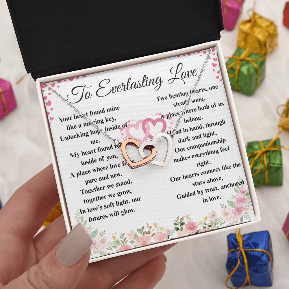"To Everlasting Love" - Custom Crafted Connected Hearts Necklace ShineOn Fulfillment