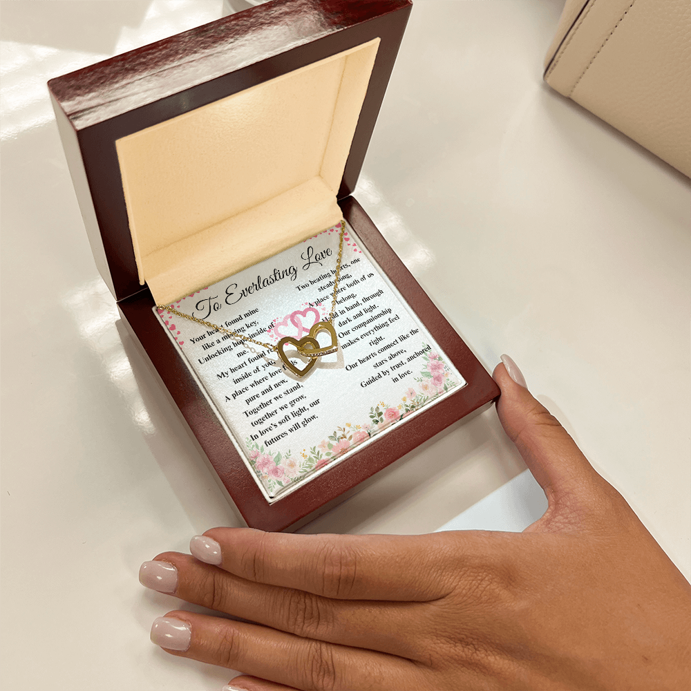 "To Everlasting Love" - Custom Crafted Connected Hearts Necklace ShineOn Fulfillment