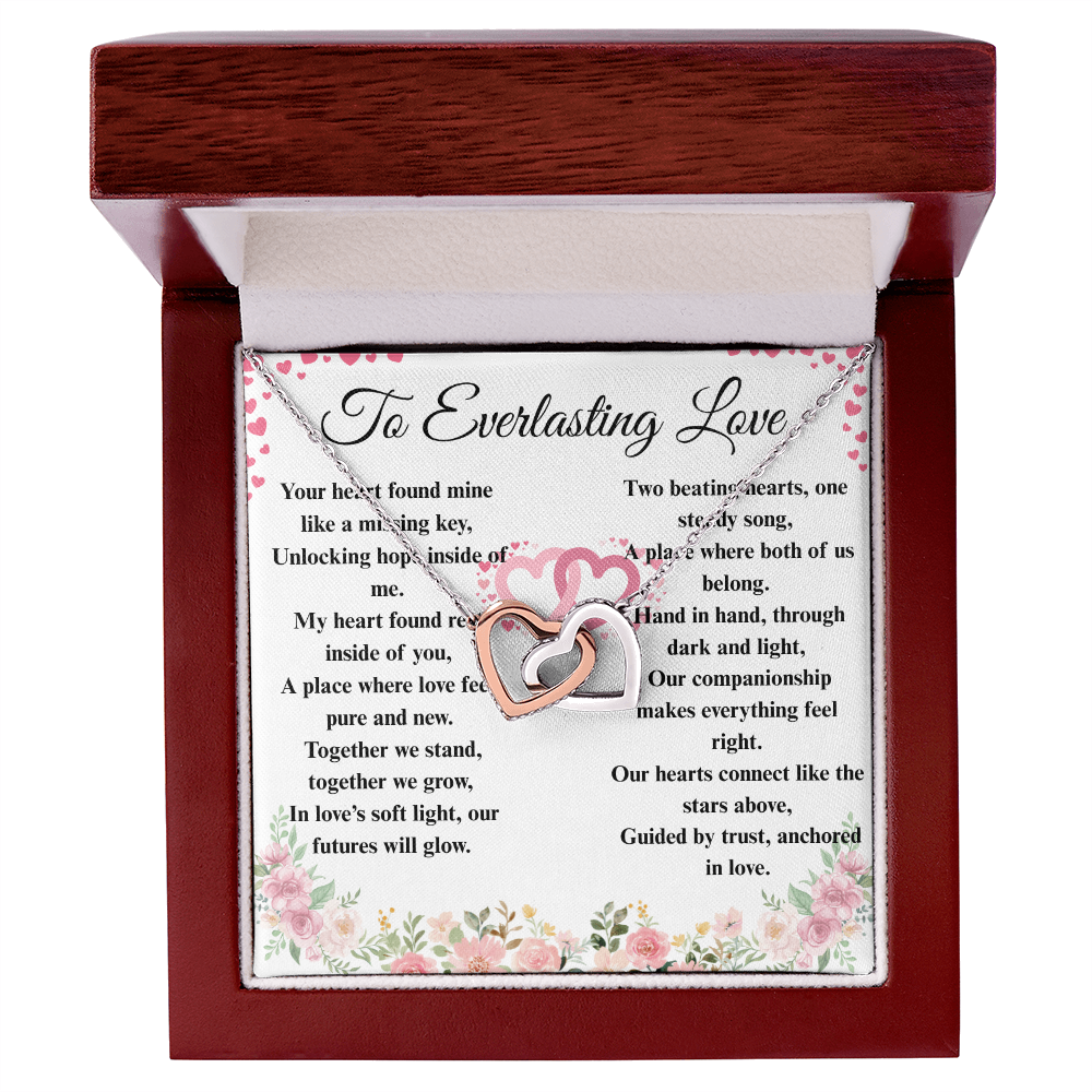 "To Everlasting Love" - Custom Crafted Connected Hearts Necklace ShineOn Fulfillment