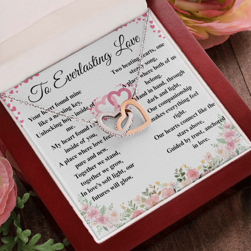 "To Everlasting Love" - Custom Crafted Connected Hearts Necklace ShineOn Fulfillment