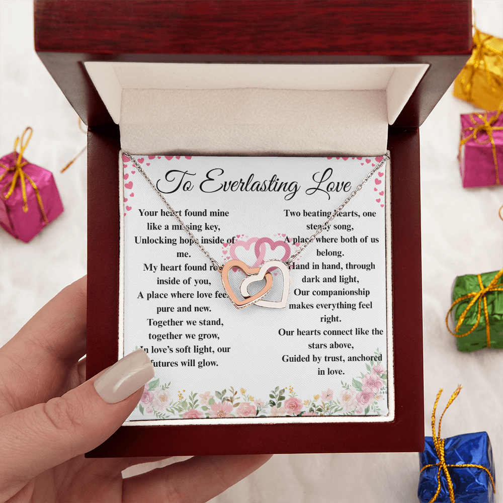 "To Everlasting Love" - Custom Crafted Connected Hearts Necklace ShineOn Fulfillment