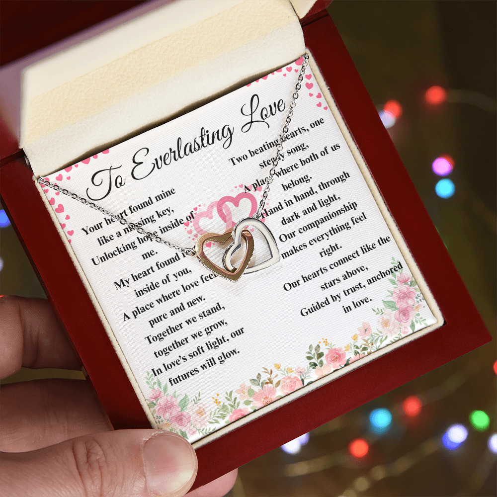 "To Everlasting Love" - Custom Crafted Connected Hearts Necklace ShineOn Fulfillment