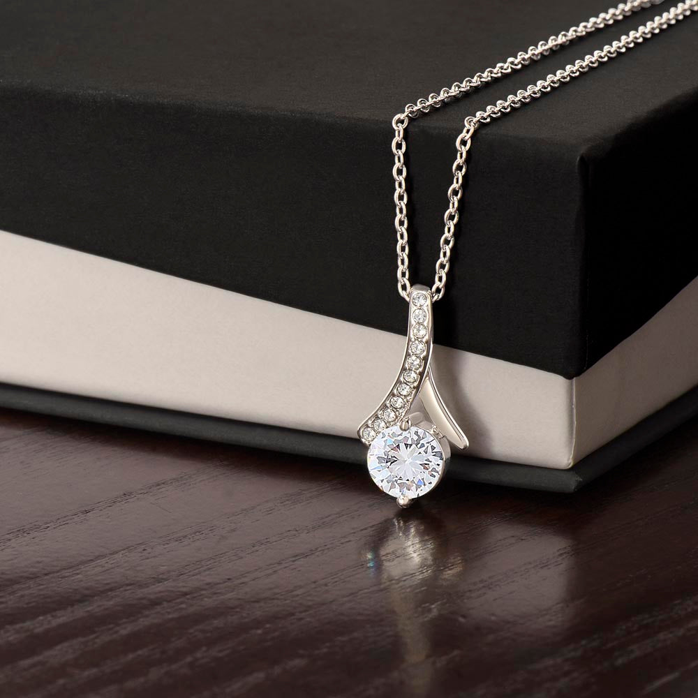 Ribbon Shaped Pendant Necklace (Non- Message Card) ShineOn Fulfillment