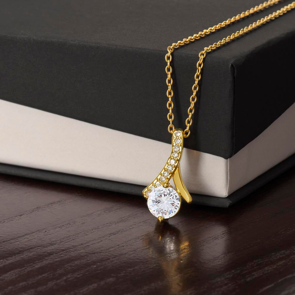Ribbon Shaped Pendant Necklace (Non- Message Card) ShineOn Fulfillment
