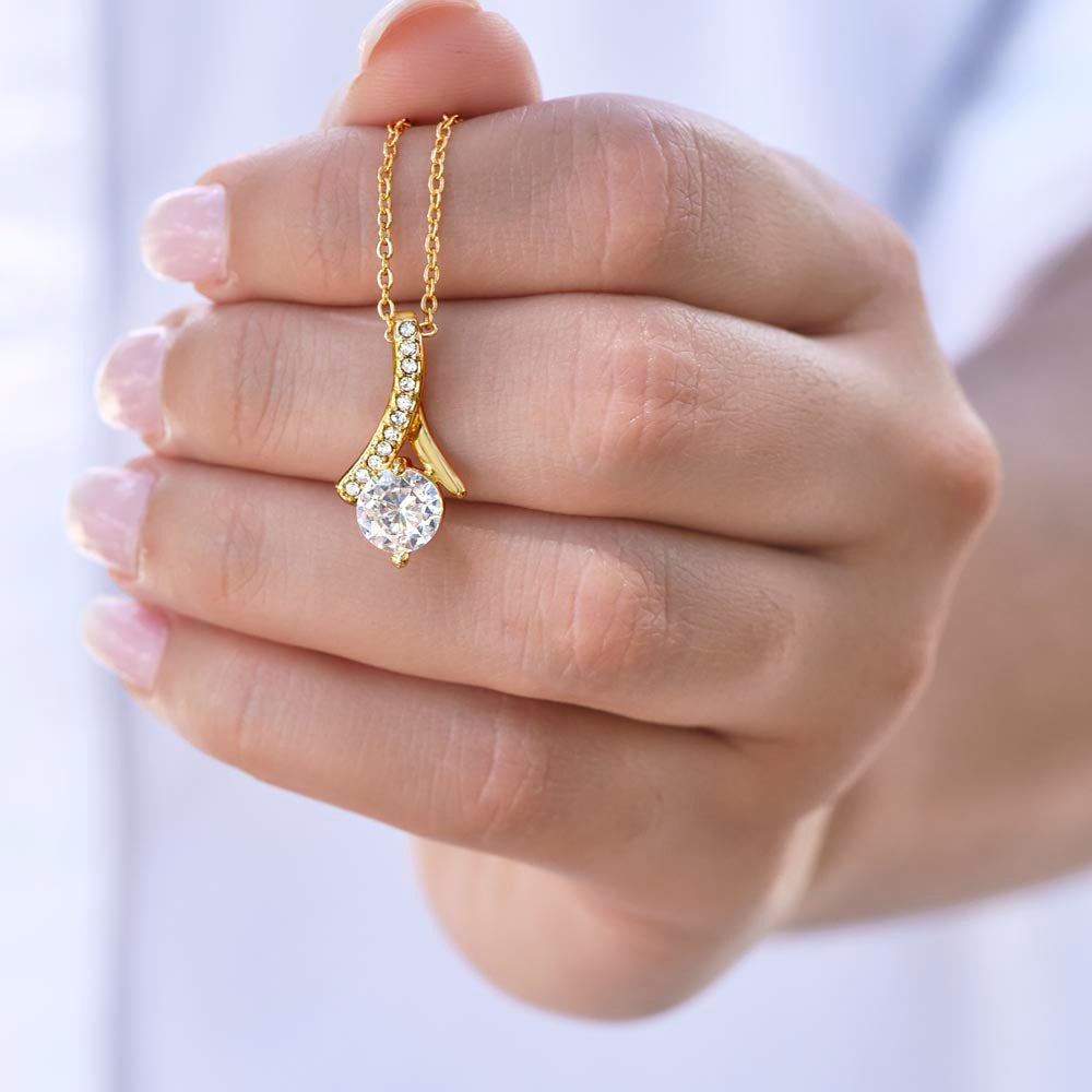 Ribbon Shaped Pendant Necklace (Non- Message Card) ShineOn Fulfillment