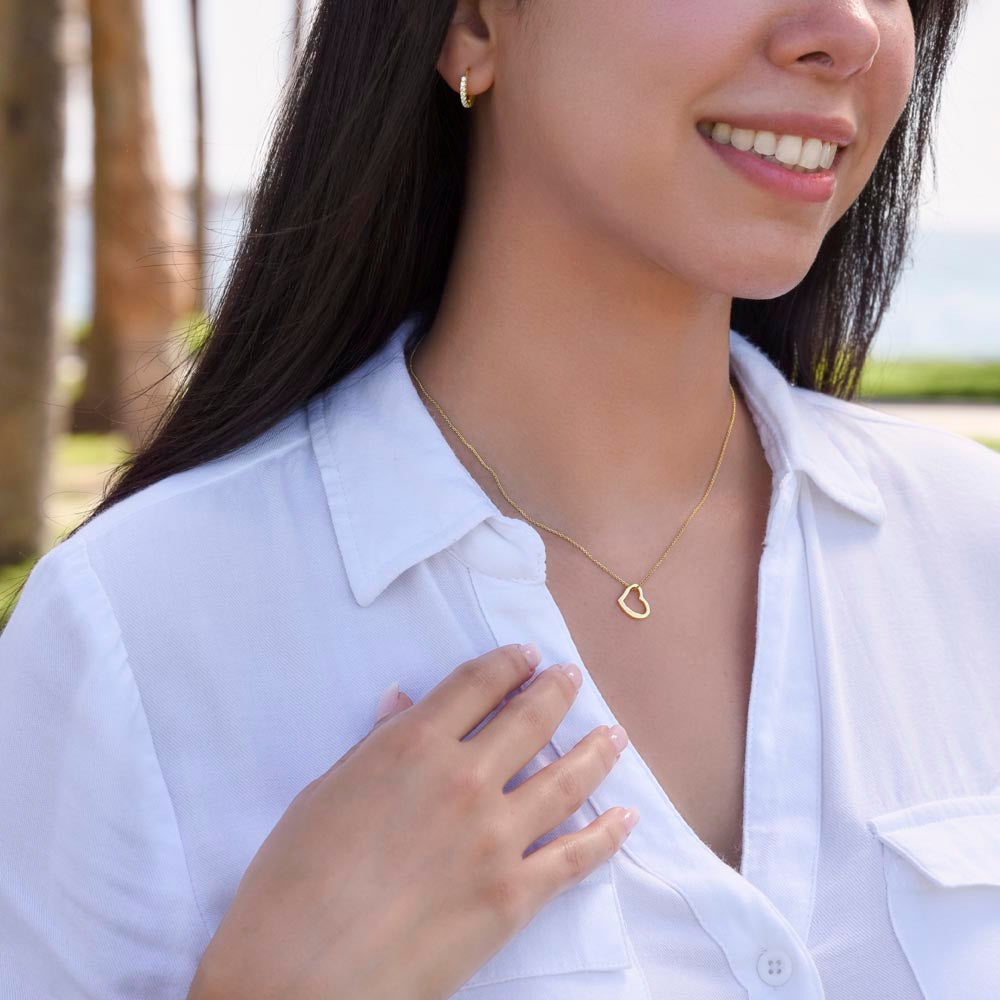 Beautiful  Custom Crafted Heart Shaped Necklace ShineOn Fulfillment