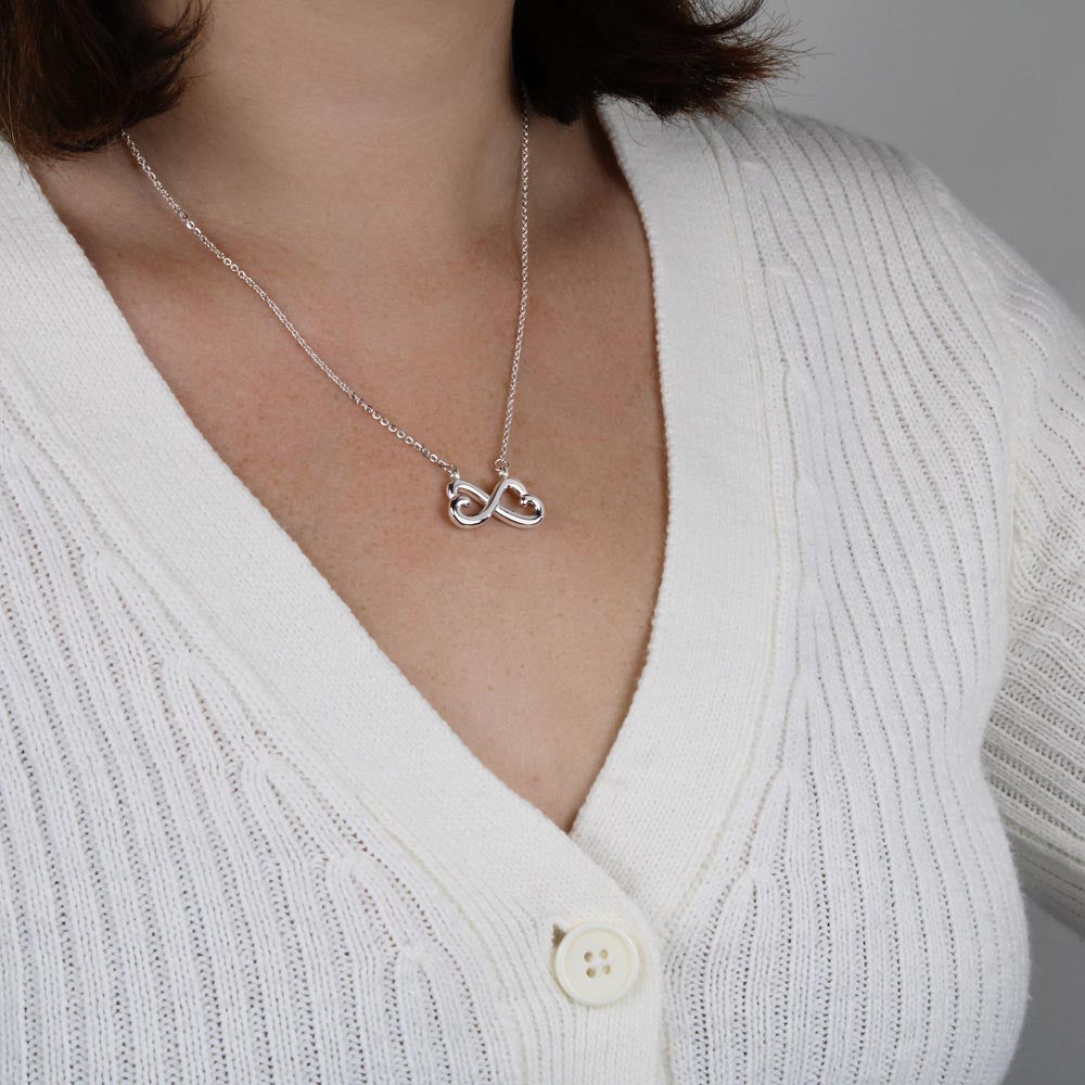 "To Everlasting Love" - Custom Crafted  Looped Hearts Necklace ShineOn Fulfillment