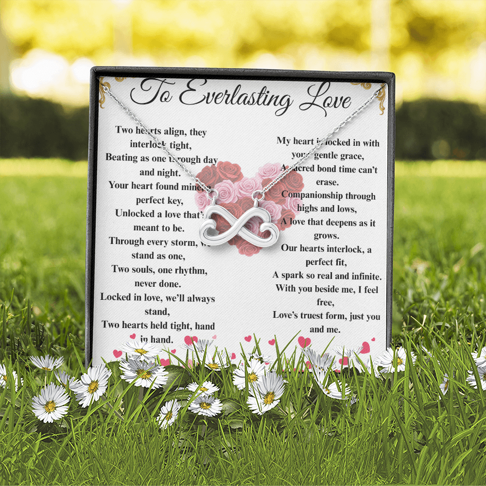 "To Everlasting Love" - Custom Crafted  Looped Hearts Necklace ShineOn Fulfillment