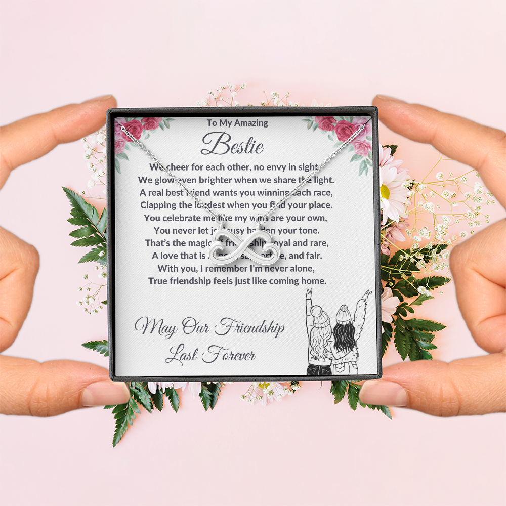 "My Best Friend" - Looped Hearts Necklace ShineOn Fulfillment