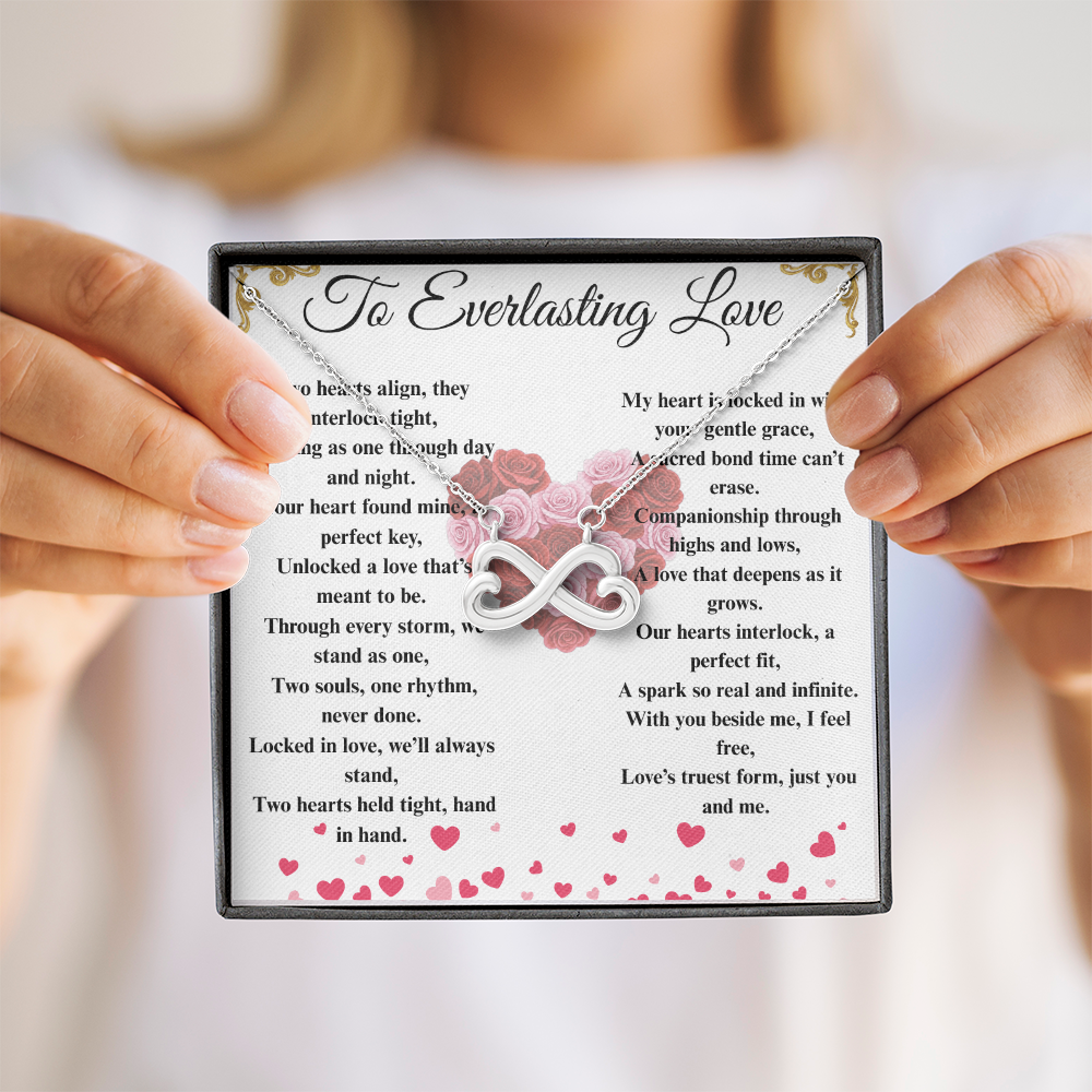 "To Everlasting Love" - Custom Crafted  Looped Hearts Necklace ShineOn Fulfillment