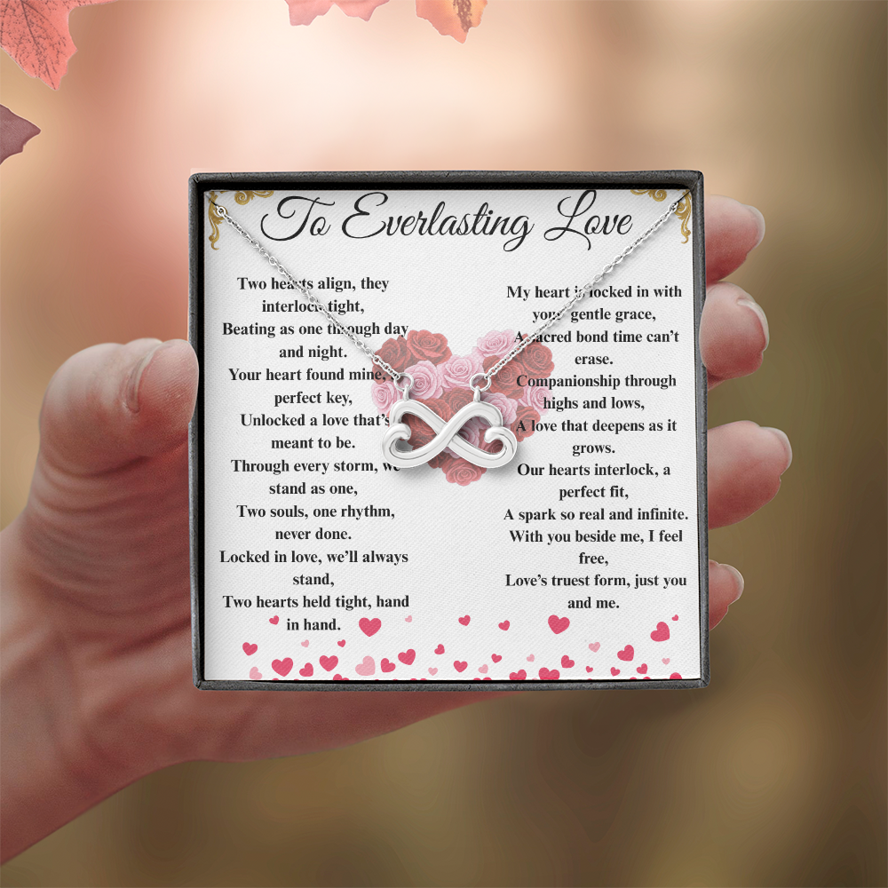 "To Everlasting Love" - Custom Crafted  Looped Hearts Necklace ShineOn Fulfillment